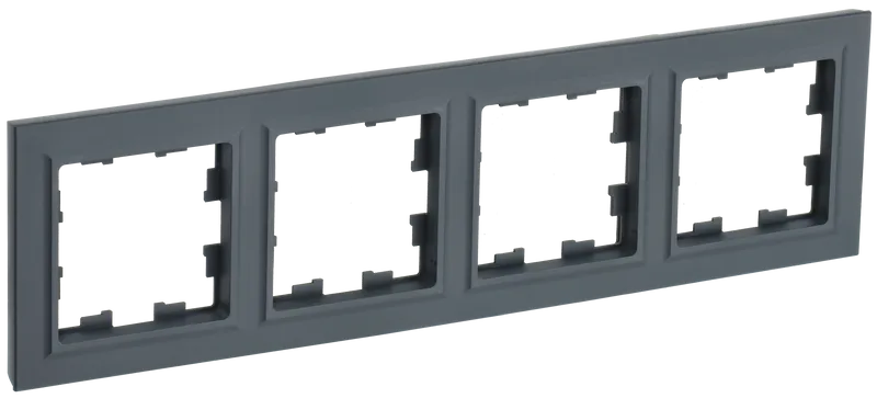 BRITE Рамка 4-местная РУ-4-БрГ графит IEK