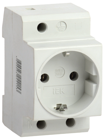 Розетка РАр10-3-ОПс заземлением на DIN-рейку IEK