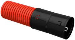 Труба гофрированная двустенная ПНД d=110мм красная (50м) IEK