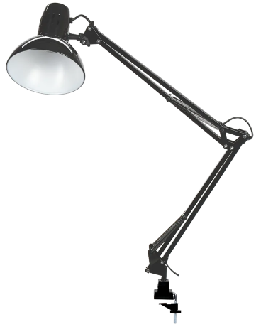 LIGHTING Светильник настольный 1014 пантограф на струбцине Е27 черный IEK