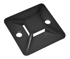 Площадка самоклеящаяся 25х25 под хомуты черная (100шт) IEK