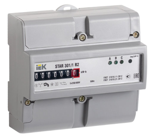 Счетчик электрической энергии трехфазный STAR 301/1 R2.2-5(60)М IEK