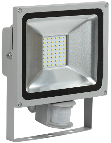 Прожектор светодиодный СДО 05-30Д (детектор) SMD IP44 серый IEK