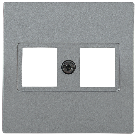 Накладка компьютерная 2-местная НК45-2-БА RJ45 Cat5e BOLERO антрацит IEK