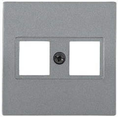 Накладка компьютерная 2-местная НК45-2-БА RJ45 Cat5e BOLERO антрацит IEK