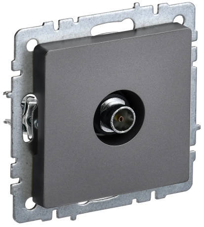 BRITE Розетка TV оконечная РТВ11-0-БрС сталь IEK
