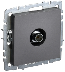 BRITE Розетка TV оконечная РТВ11-0-БрС сталь IEK