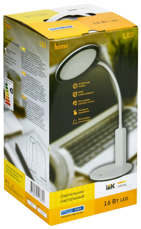 LIGHTING Светильник светодиодный настольный 2005 16Вт на подставке диммер белый IEK