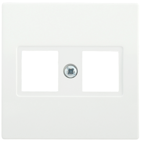 Накладка компьютерная 2-местная НК45-2-ББ RJ45 Cat5e BOLERO белый IEK
