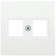 Накладка компьютерная 2-местная НК45-2-ББ RJ45 Cat5e BOLERO белый IEK