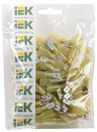Разъем изолированный РпИп-т 6-7-0,8 плоский (100шт) IEK