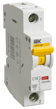 Выключатель автоматический ВА47-60 1Р 16А 6кА С IEK