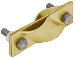 Зажим заземления диагональный стержень-стержень латунь IEK