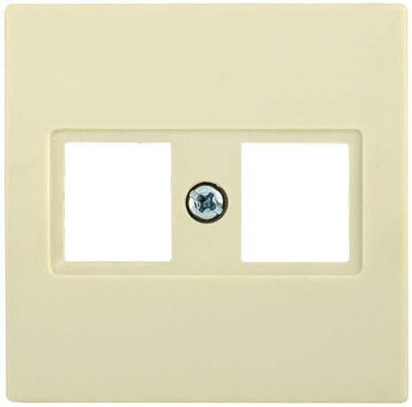 Накладка компьютерная 2-местная НК45-2-БК RJ45 Cat5e BOLERO кремовый IEK