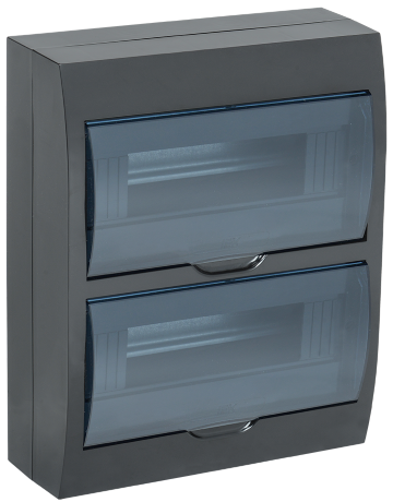 Корпус модульный пластиковый навесной ЩРН-П-24 черный IP41 IEK