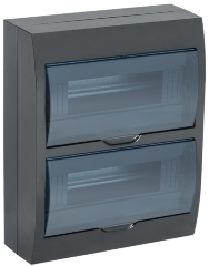 Корпус модульный пластиковый навесной ЩРН-П-24 черный IP41 IEK