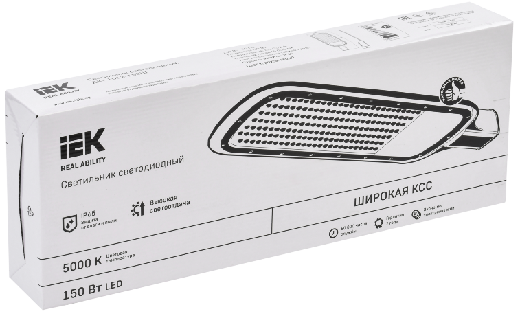 Светильник светодиодный ДКУ 1012-150Ш 5000К IP65 серый IEK