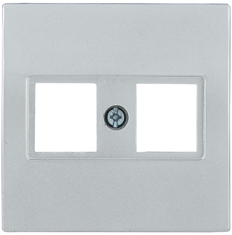 Накладка компьютерная 2-местная НК45-2-БС RJ45 Cat5e BOLERO серебряный IEK