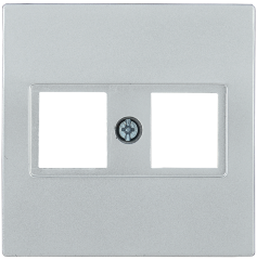 Накладка компьютерная 2-местная НК45-2-БС RJ45 Cat5e BOLERO серебряный IEK