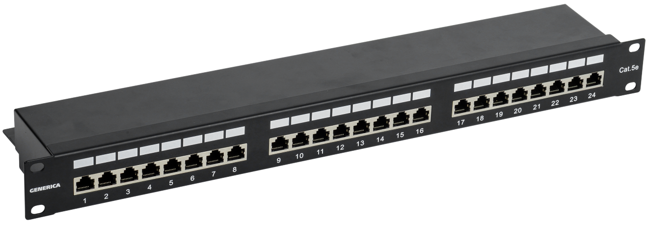 Патч-панель 1U кат.5E FTP 24 порта (Krone) GENERICA
