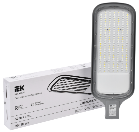 Светильник светодиодный ДКУ 1012-200Ш 5000К IP65 серый IEK