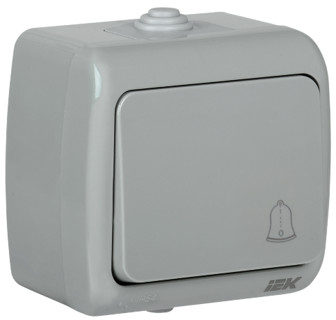 Выключатель 1-клавишный для открытой установки кнопочный ВС-20-1-3-А 10А IP54 AQUATIC IEK