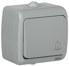 Выключатель 1-клавишный для открытой установки кнопочный ВС-20-1-3-А 10А IP54 AQUATIC IEK