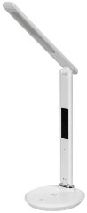 LIGHTING Светильник светодиодный настольный 2011 7Вт на подставке QI-заряд USB-выход кожа белый IEK