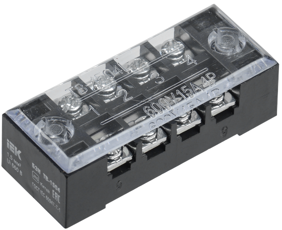 Блок зажимов наборный БЗН ТВ-1504 1,5мм2 15A 4 пары IEK