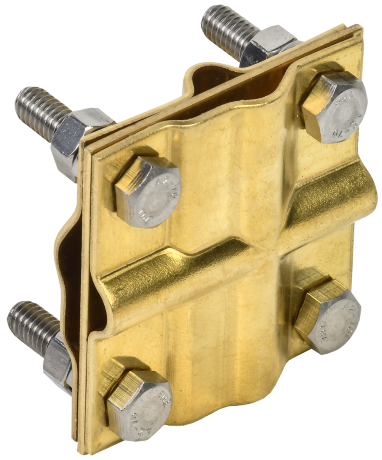 Зажим заземления крестообразный полоса/пруток-полоса/пруток латунь IEK