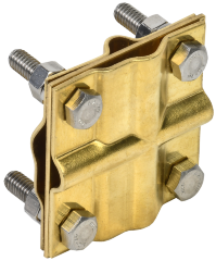 Зажим заземления крестообразный полоса/пруток-полоса/пруток латунь IEK