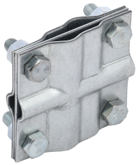 Зажим заземления крестообразный полоса/пруток-полоса/пруток оцинкованная сталь IEK