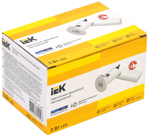Светильник аварийный ДПА 060 непостоянного действия 3ч IP20 IEK