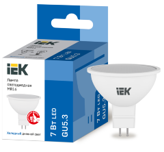 Лампа светодиодная MR16 софит 7Вт 230В 6500К GU5.3 IEK