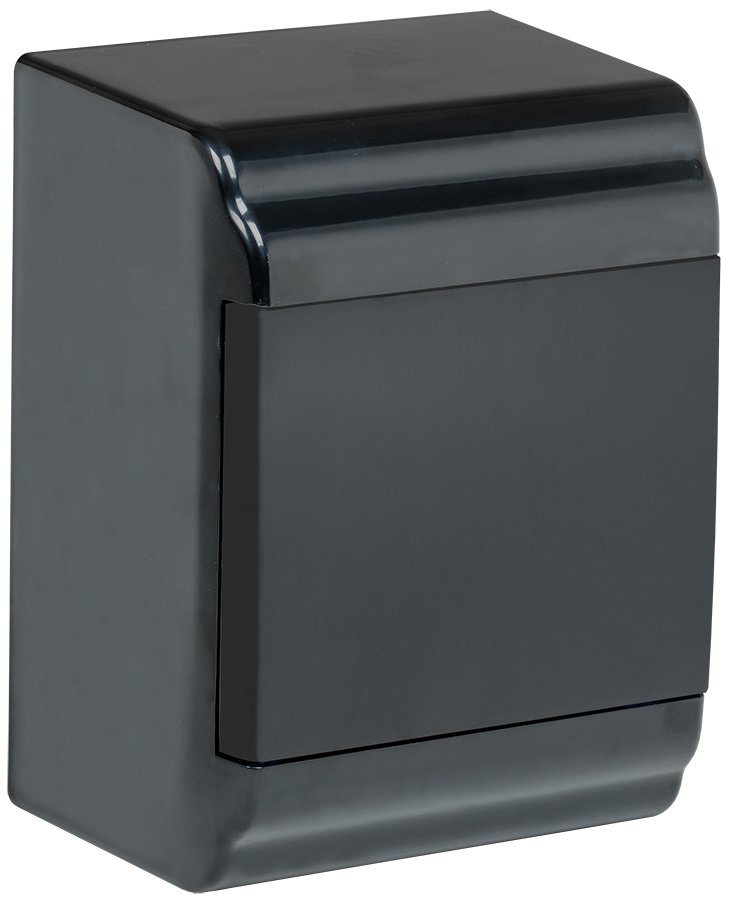 Корпус модульный пластиковый навесной ЩРН-П-4 PRIME черный IP41 IEK по ...