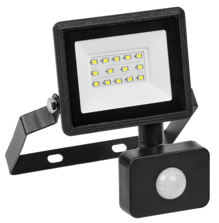 Прожектор светодиодный СДО 06-20Д с датчиком движения IP54 6500K черный IEK