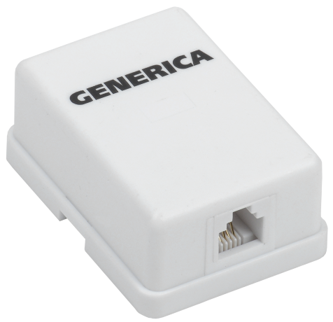 Розетка информационная настенная RJ12 кат.3 UTP 1 порт GENERICA