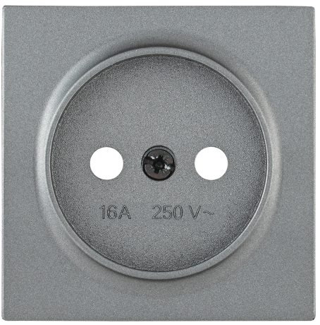 Накладка розетка НР-1-0-БА без заземляющего контакта BOLERO антрацит IEK