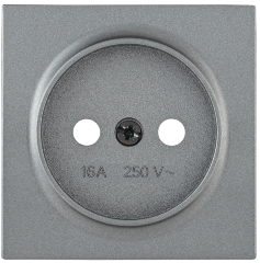 Накладка розетка НР-1-0-БА без заземляющего контакта BOLERO антрацит IEK