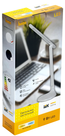 LIGHTING Светильник светодиодный настольный 2013 9Вт на подставке диммер ночник белый IEK