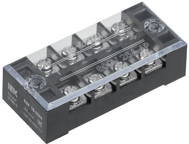 Блок зажимов наборный БЗН ТВ-2504 2,5мм2 25A 4 пары IEK