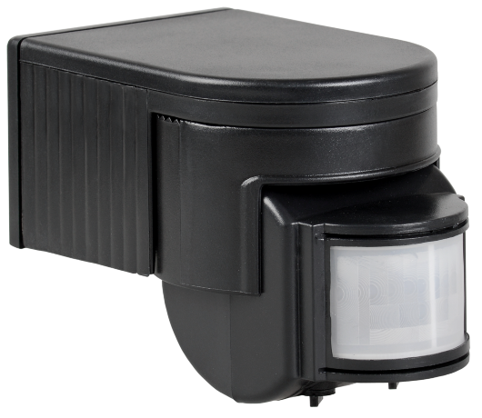 Датчик движения ДД-012 1100Вт 180град 12м IP44 черный IEK