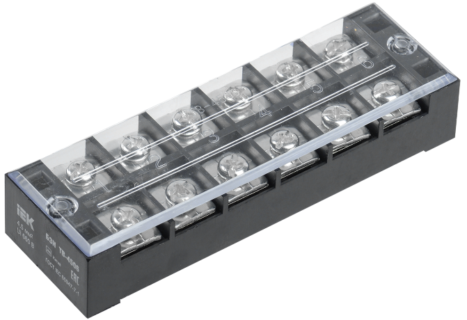 Блок зажимов наборный БЗН ТВ-2506 2,5мм2 25A 6 пар IEK