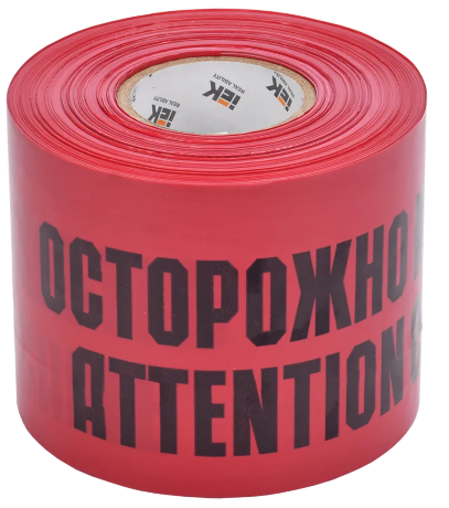 Лента сигнальная ЛСЭ-450 "Осторожно кабель" (450мм-200мкм) 100м IEK