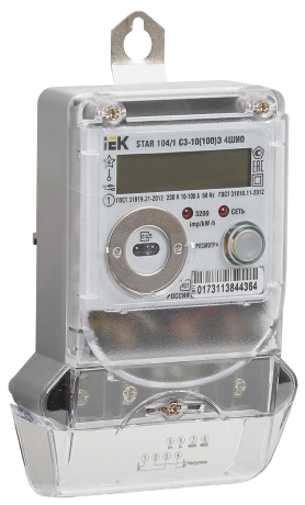 Счетчик электрической энергии однофазный многотарифный STAR 104/1 С3-10(100)Э 4ШИО IEK