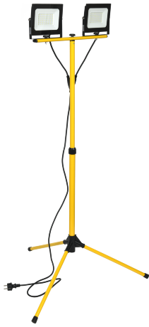 Прожектор светодиодный СДО 06-2x50Ш штатив 6500К IP65 черный IEK