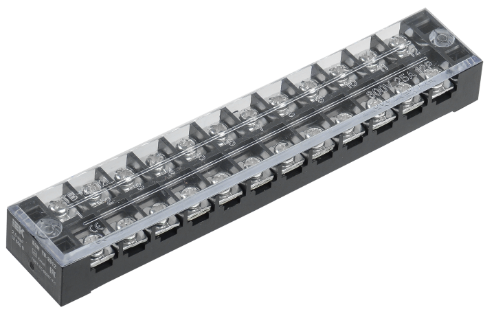 Блок зажимов наборный БЗН ТВ-2512 2,5мм2 25A 12 пар IEK