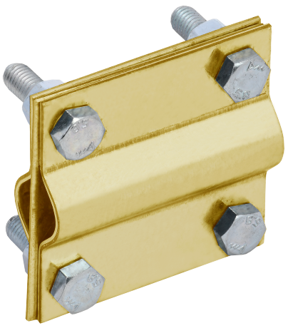 Зажим заземления крестообразный стержень-стержень латунь IEK