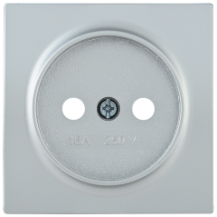 Накладка розетка НР-1-0-БС без заземляющего контакта BOLERO серебряный IEK
